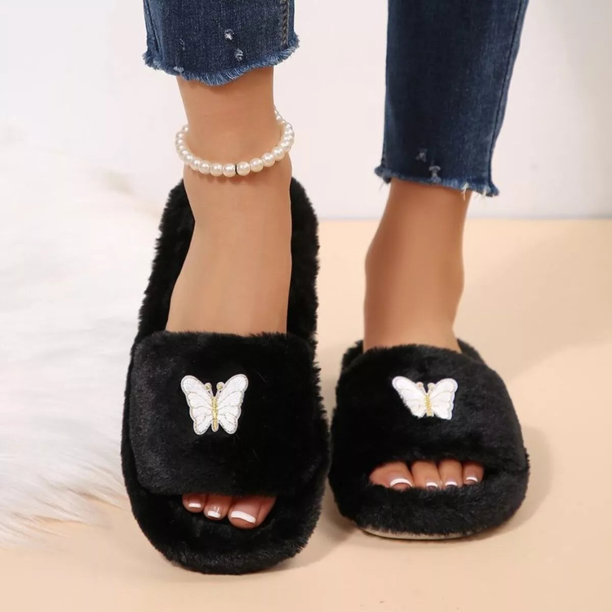 Butterfly Open Toe Slippers - Lilixa.store