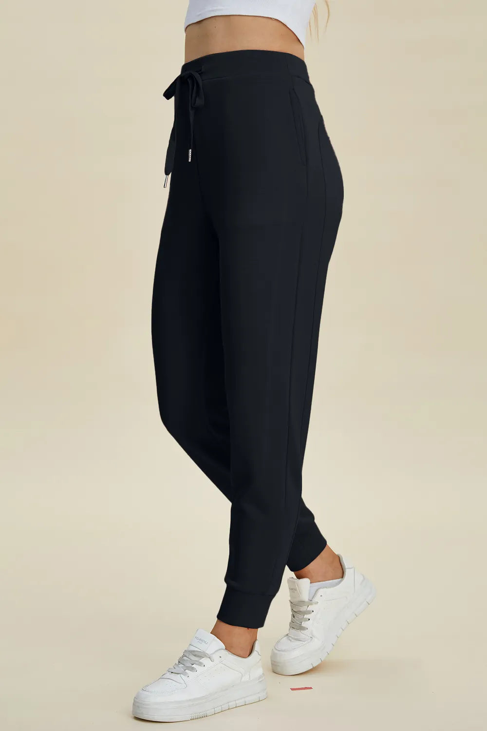 Basic Bae Full Size Air Scuba Drawstring High Waist Joggers, view 3