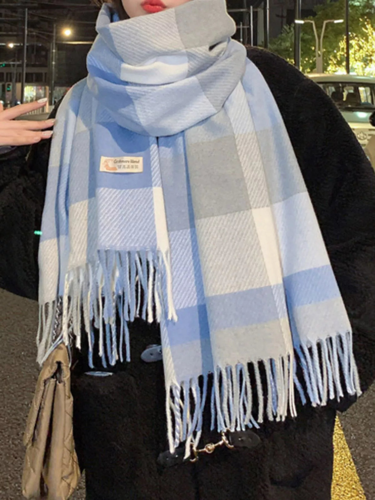 Fringe Plaid Scarf - Lilixa.store