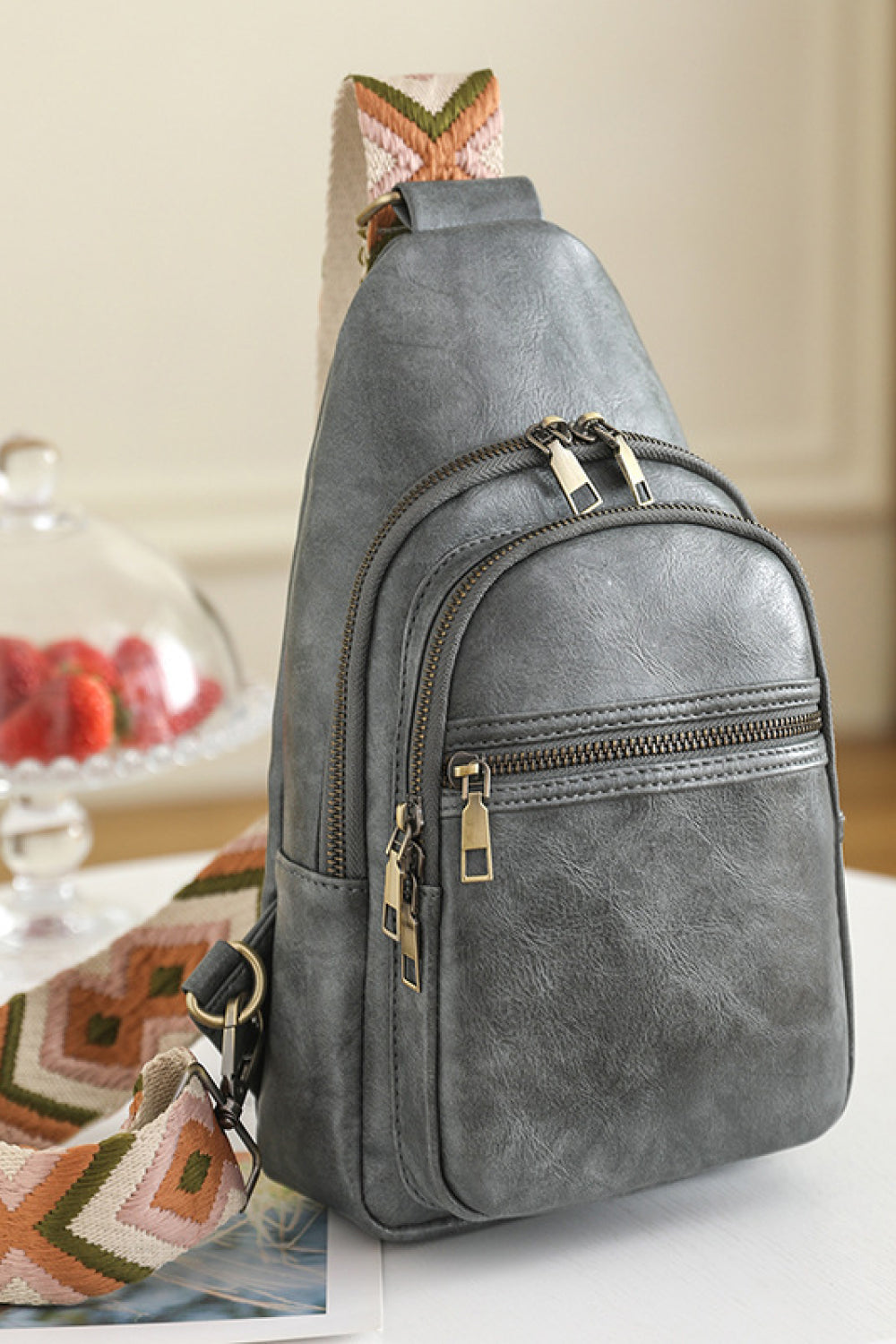 Adored It's Your Time PU Leather Sling Bag - Lilixa.store