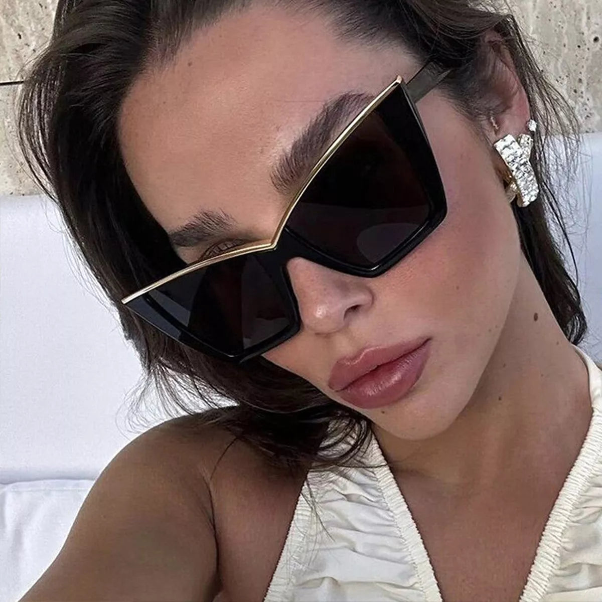 Oversized Cat-Eye Sunglasses - Lilixa.store