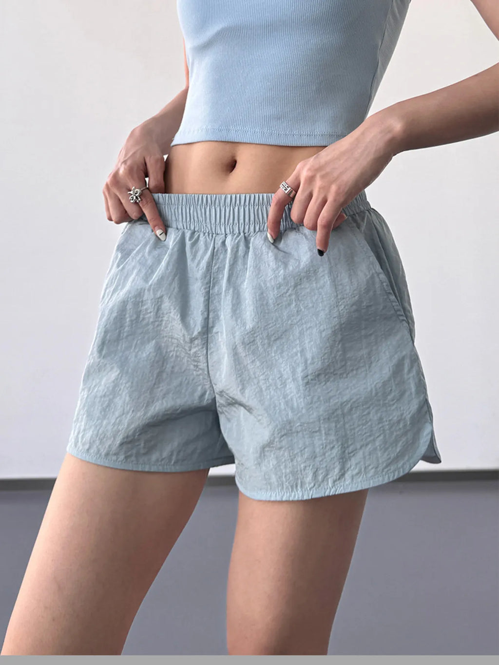 Elastic Waist Active Shorts - Lilixa.store