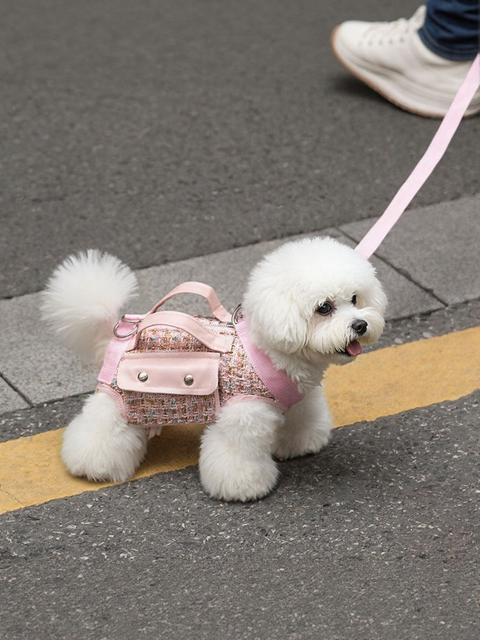 Tweed Pet Harness with Strap - Lilixa.store