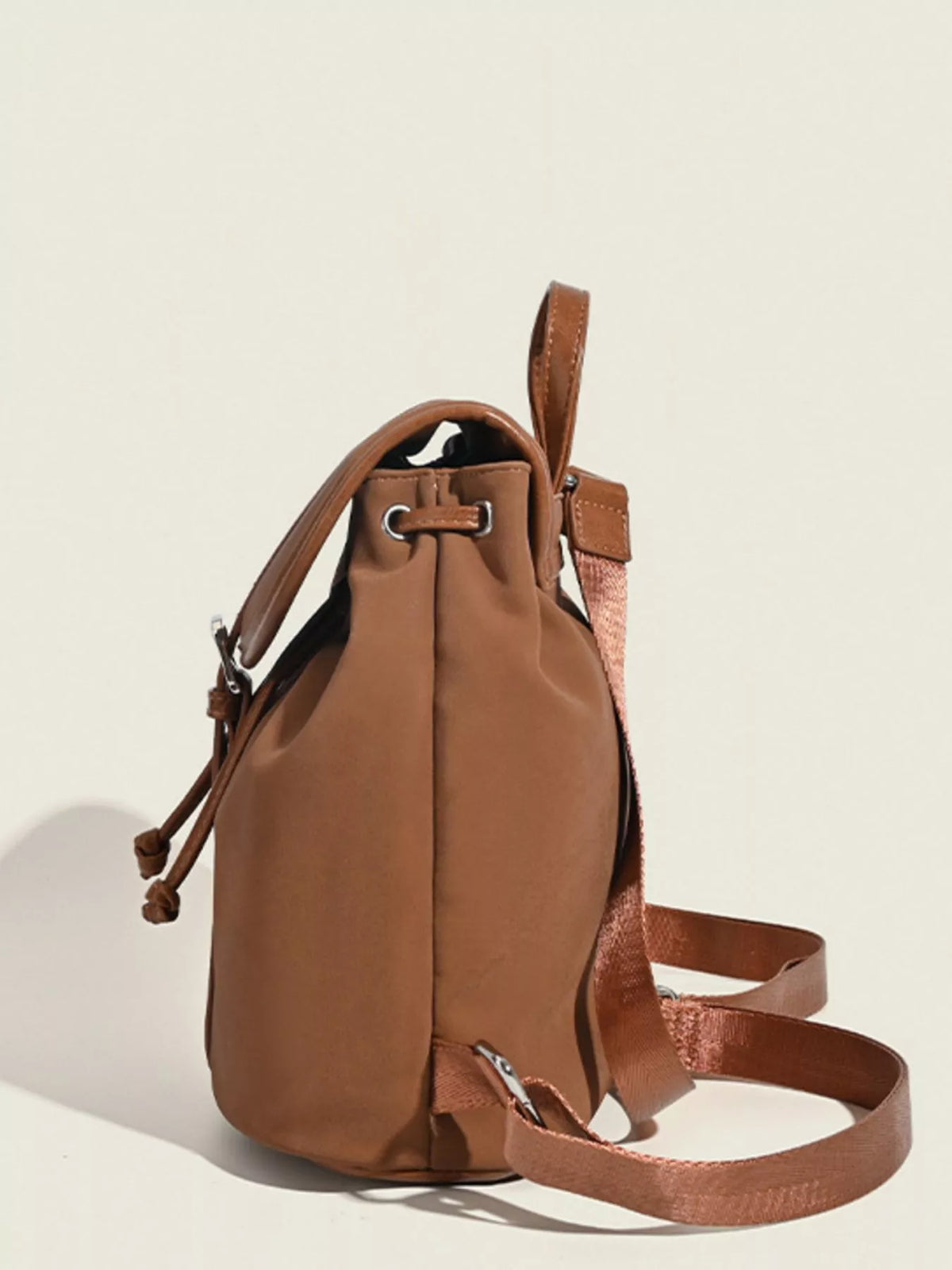 Drawstring Closure Flap Backpack Bag - Lilixa.store