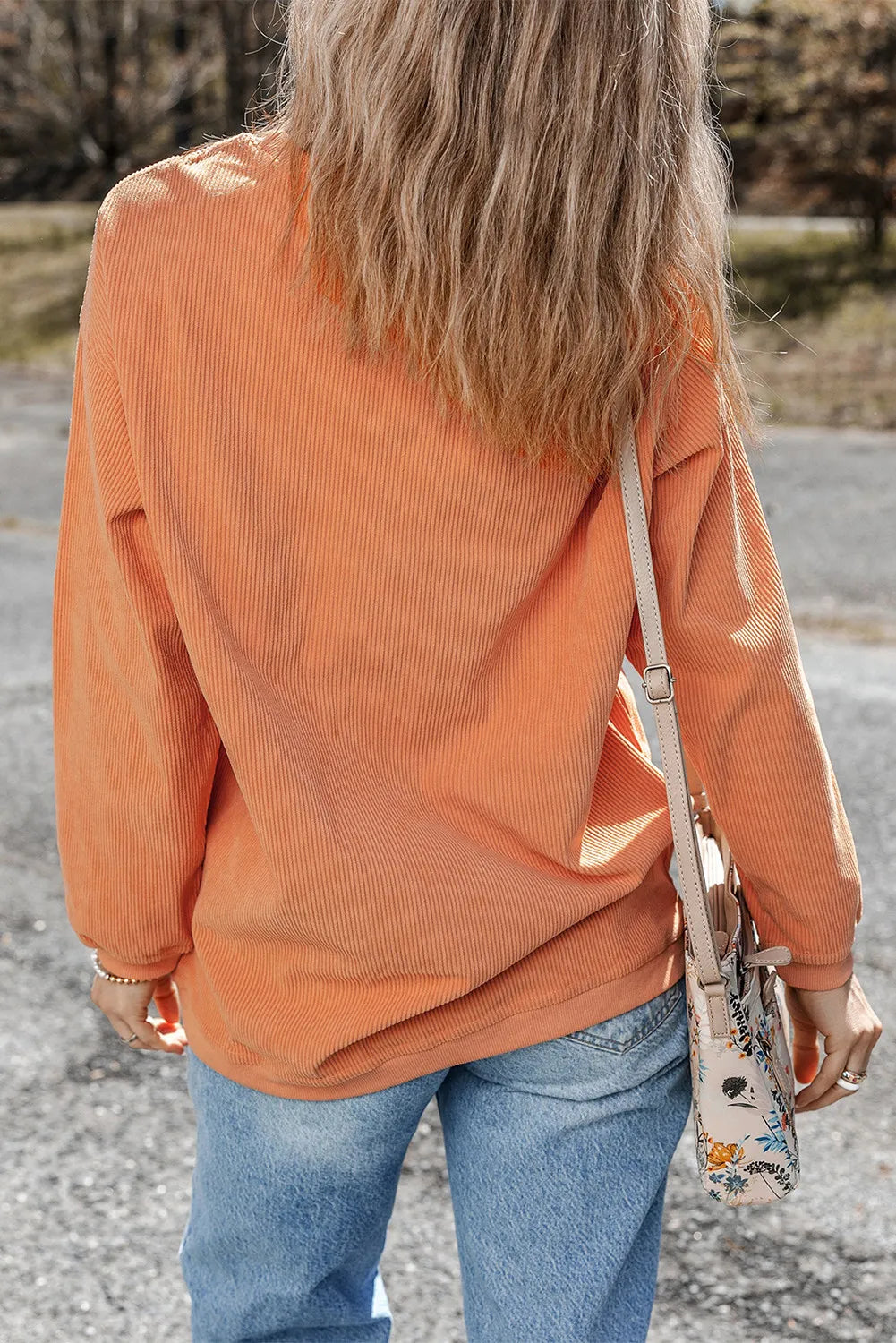 Letter Graphic Round Neck Long Sleeve Sweatshirt - Lilixa.store