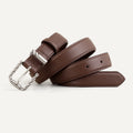 Leather Belt with Twisted Buckle - Lilixa.store