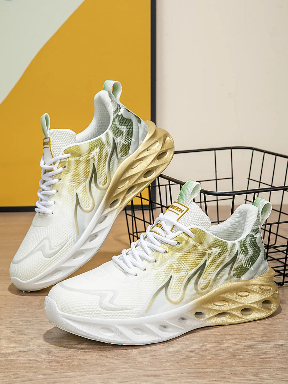 Round Toe Lace Up Mesh Athletic - Lilixa.store
