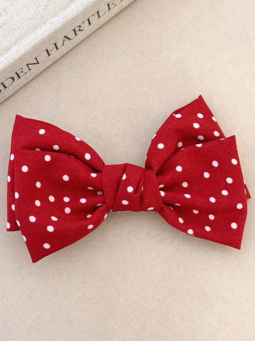 2-Piece Polka Dot Bow Hair Clip - Lilixa.store