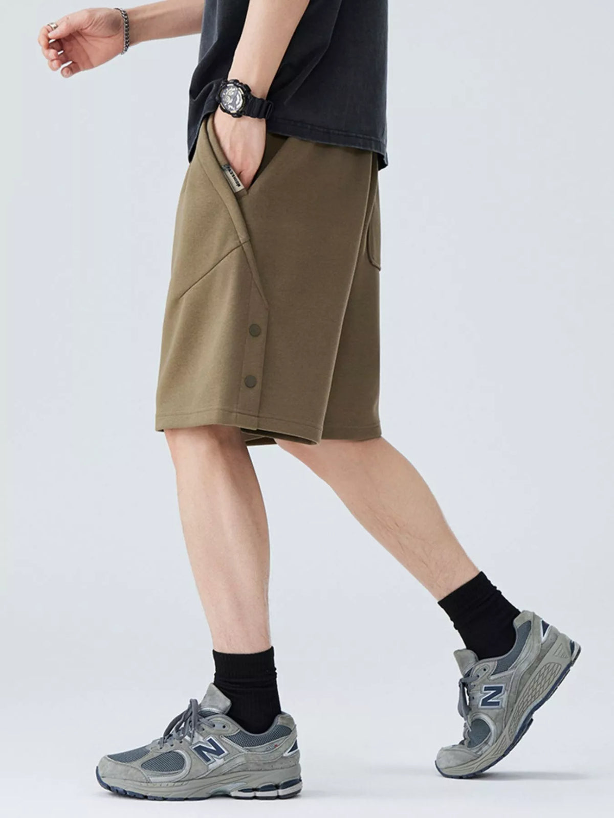 Men's Plus Size Casual Comfort Drawstring Shorts, view 2