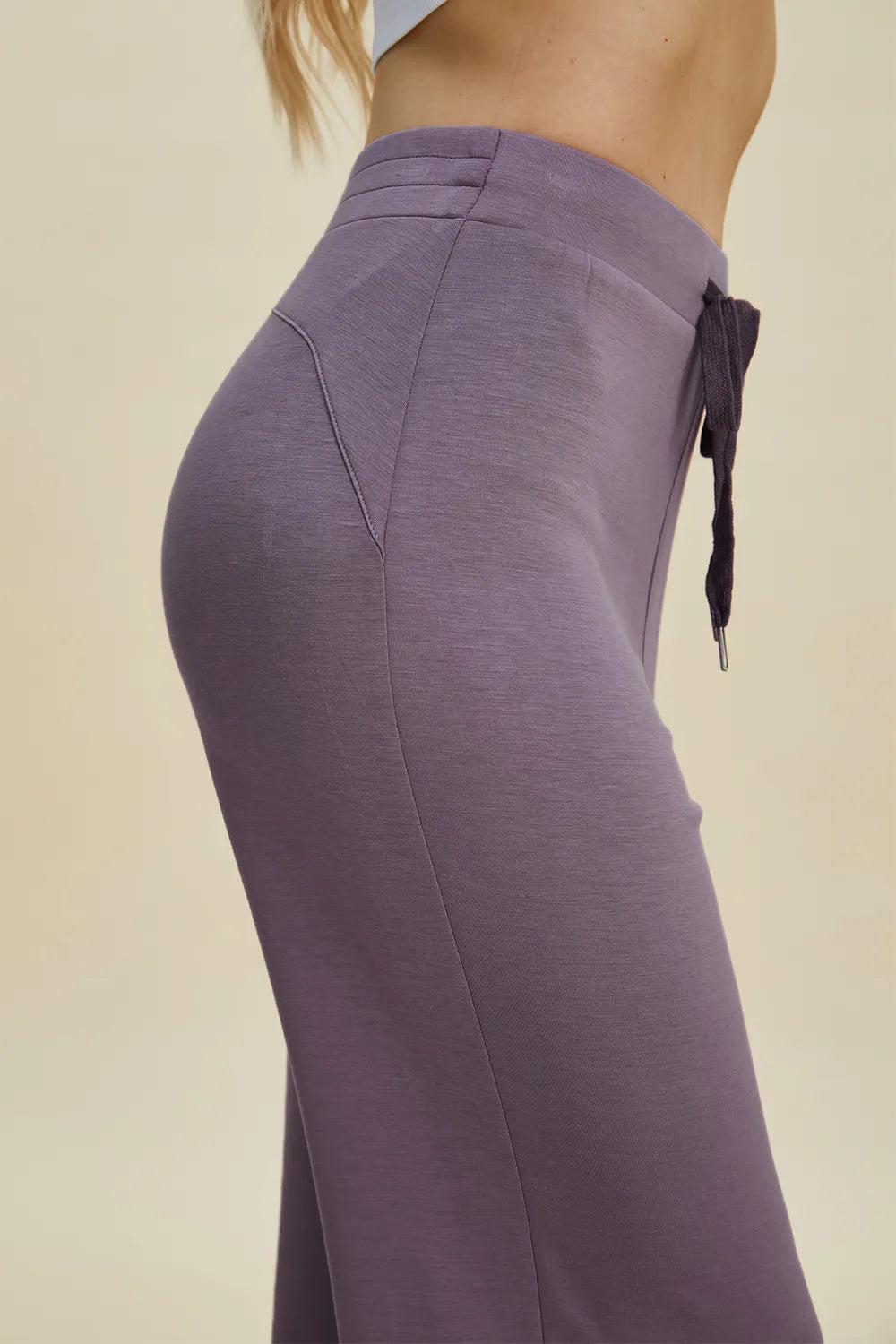 Basic Bae Full Size Air Scuba Drawstring Wide Leg Pants, view 5
