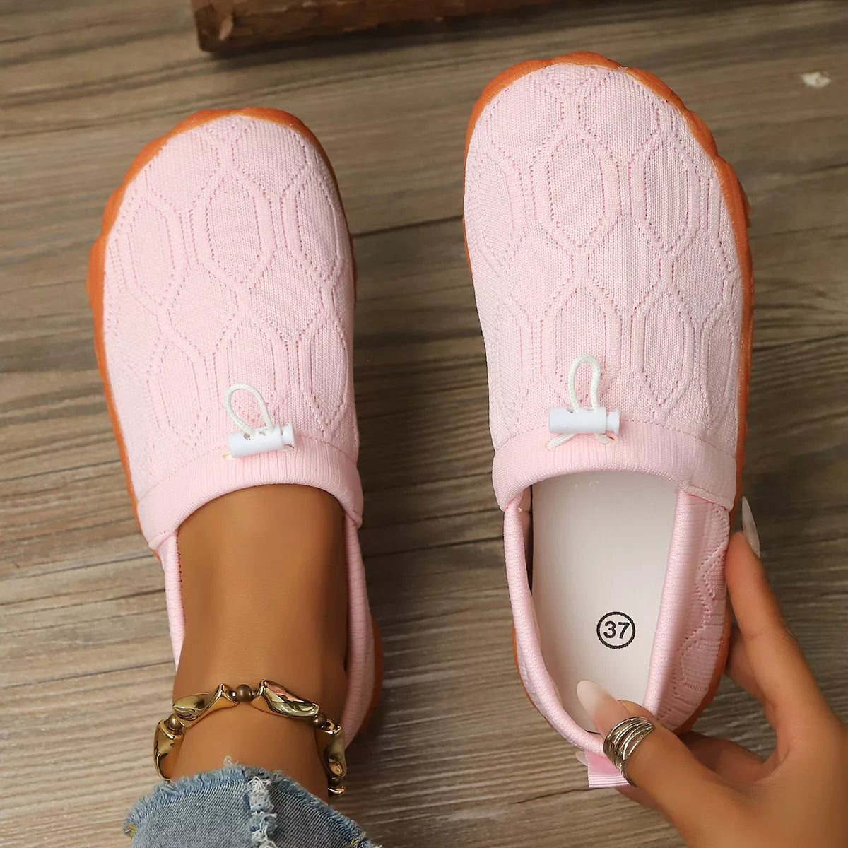 Round Toe Breathable Slip-Ons