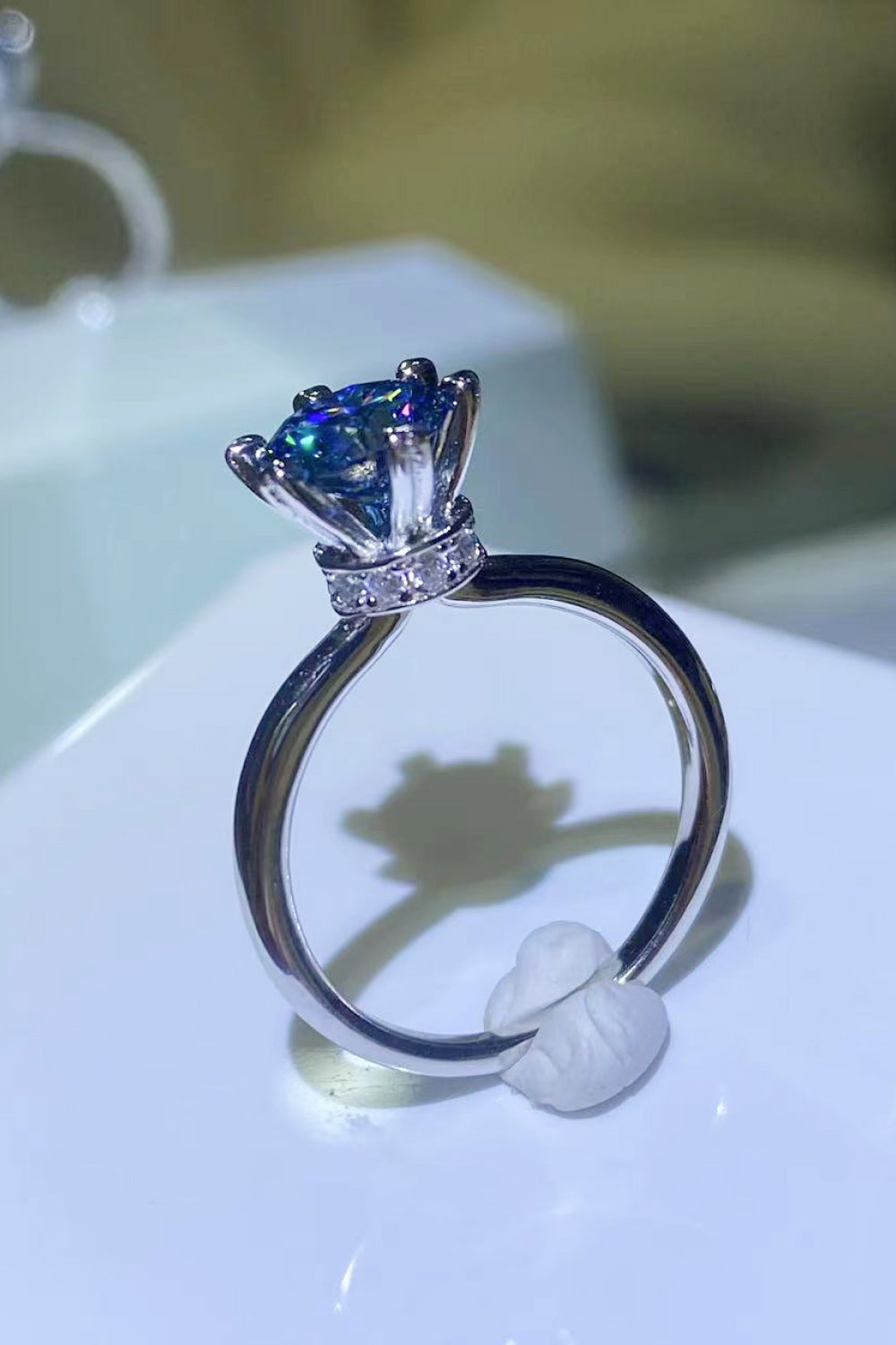 1 Carat Moissanite 6-Prong Solitaire Ring - Lilixa.store