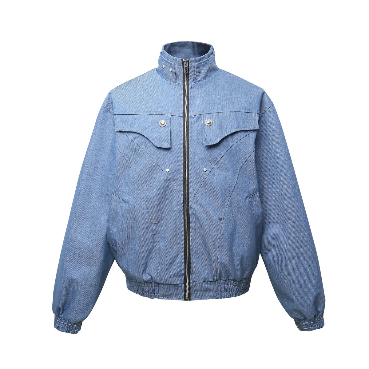 Men's Washed Zip Up Denim Jacket - Lilixa.store