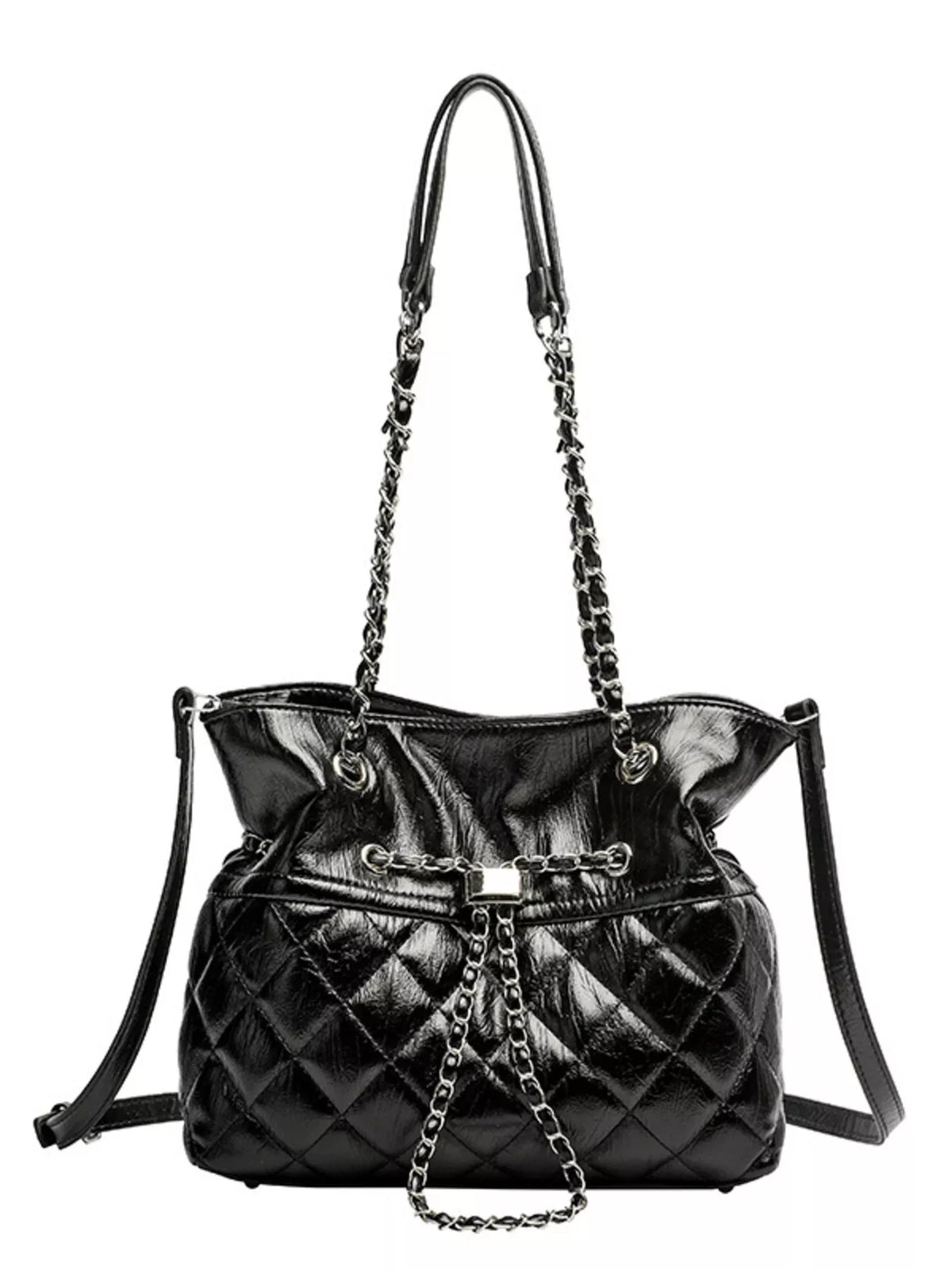 Quilted Chain Shoulder Bag - Lilixa.store