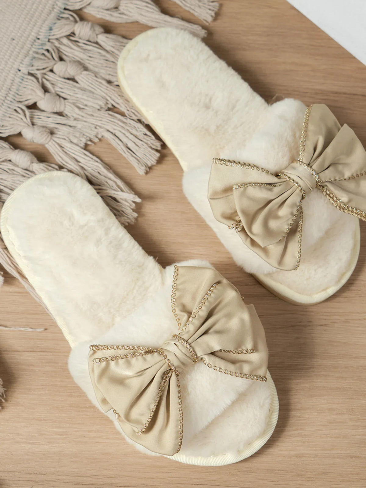 Bow Open Toe Slippers - Lilixa.store