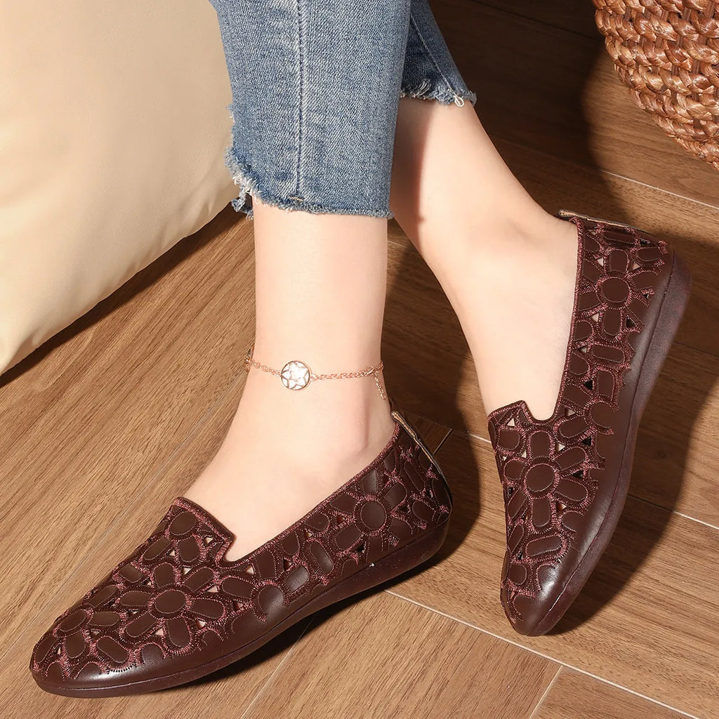 Cutout Round Toe Slip-Ons, view 13