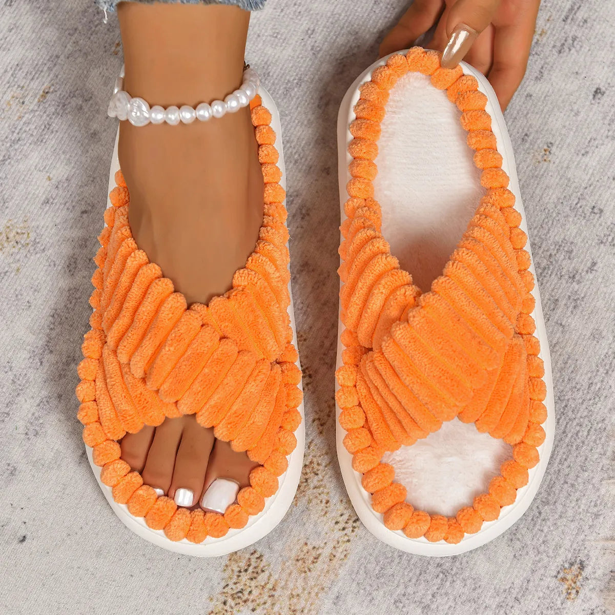 Crisscross Open Toe Platform Slippers - Lilixa.store