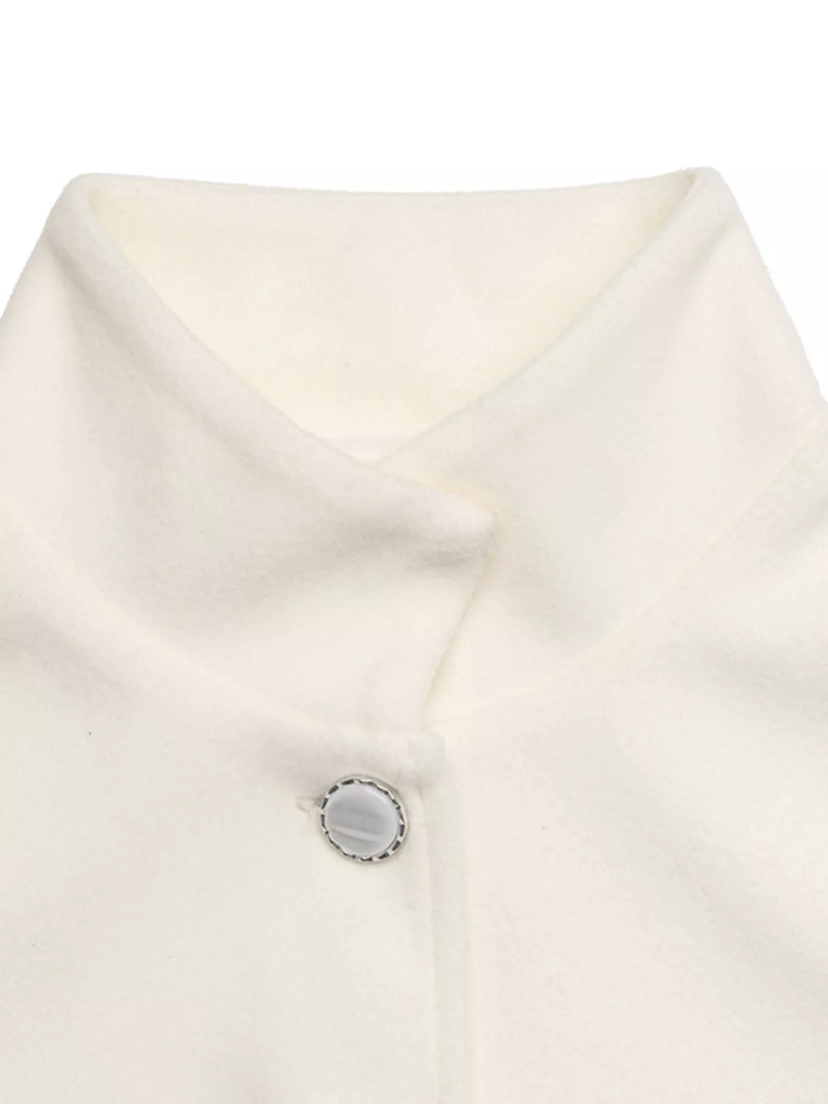Belted Button-Up Jacket in Beige, view 6