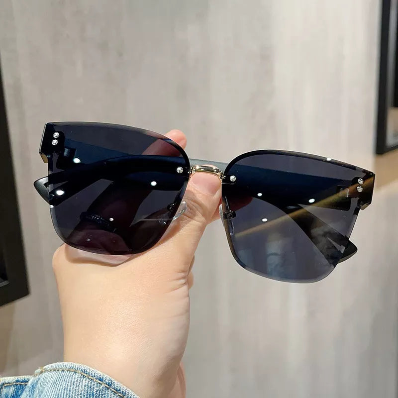 Tinted Lenses Rimless Sunglasses - Lilixa.store