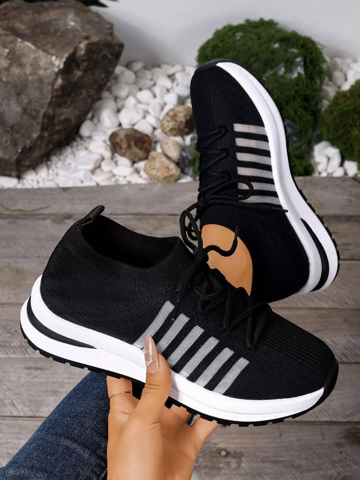 Round Toe Lace Up Athletic - Lilixa.store