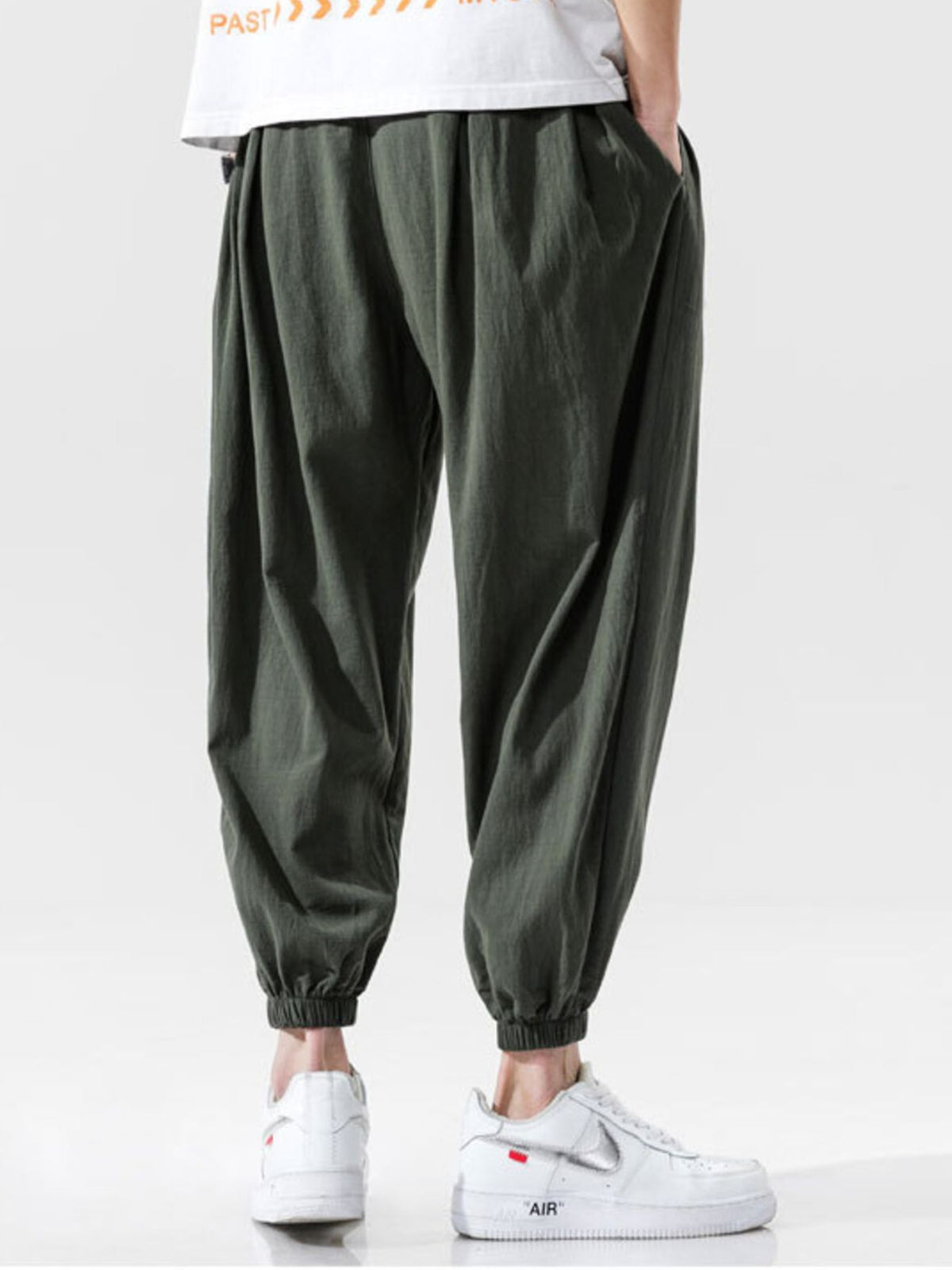 Men's Plus Size Casual Loose Fit Drawstring Joggers, view 2
