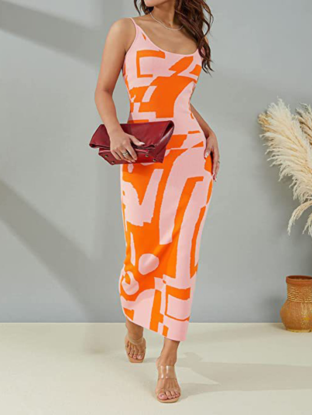 Spaghetti Strap Maxi Sweater Dress - Lilixa.store