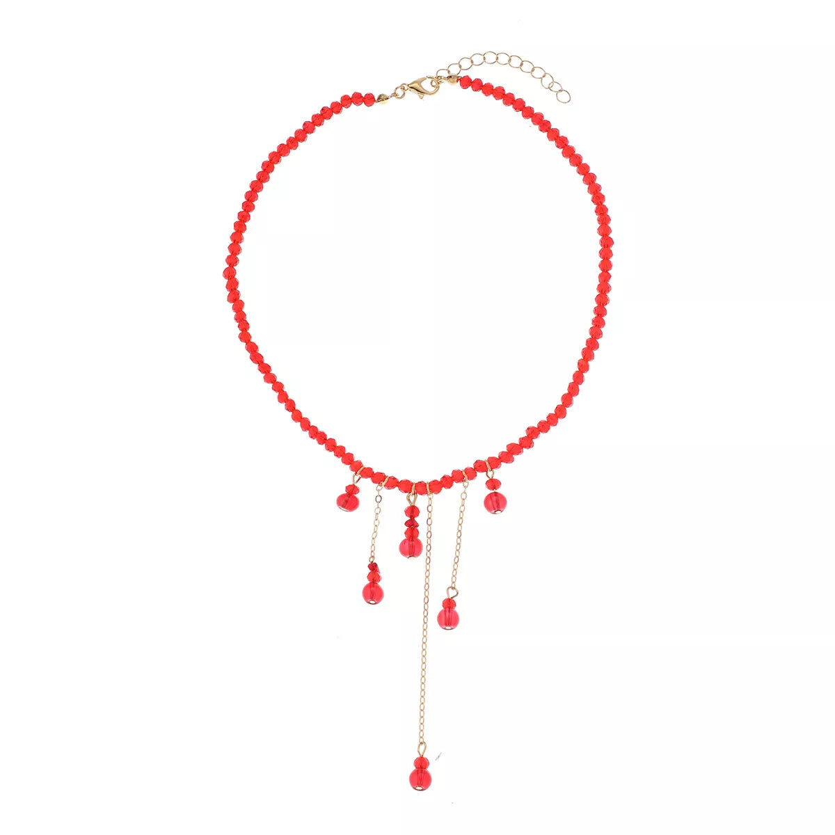 Gothic Beaded Tassel Necklace