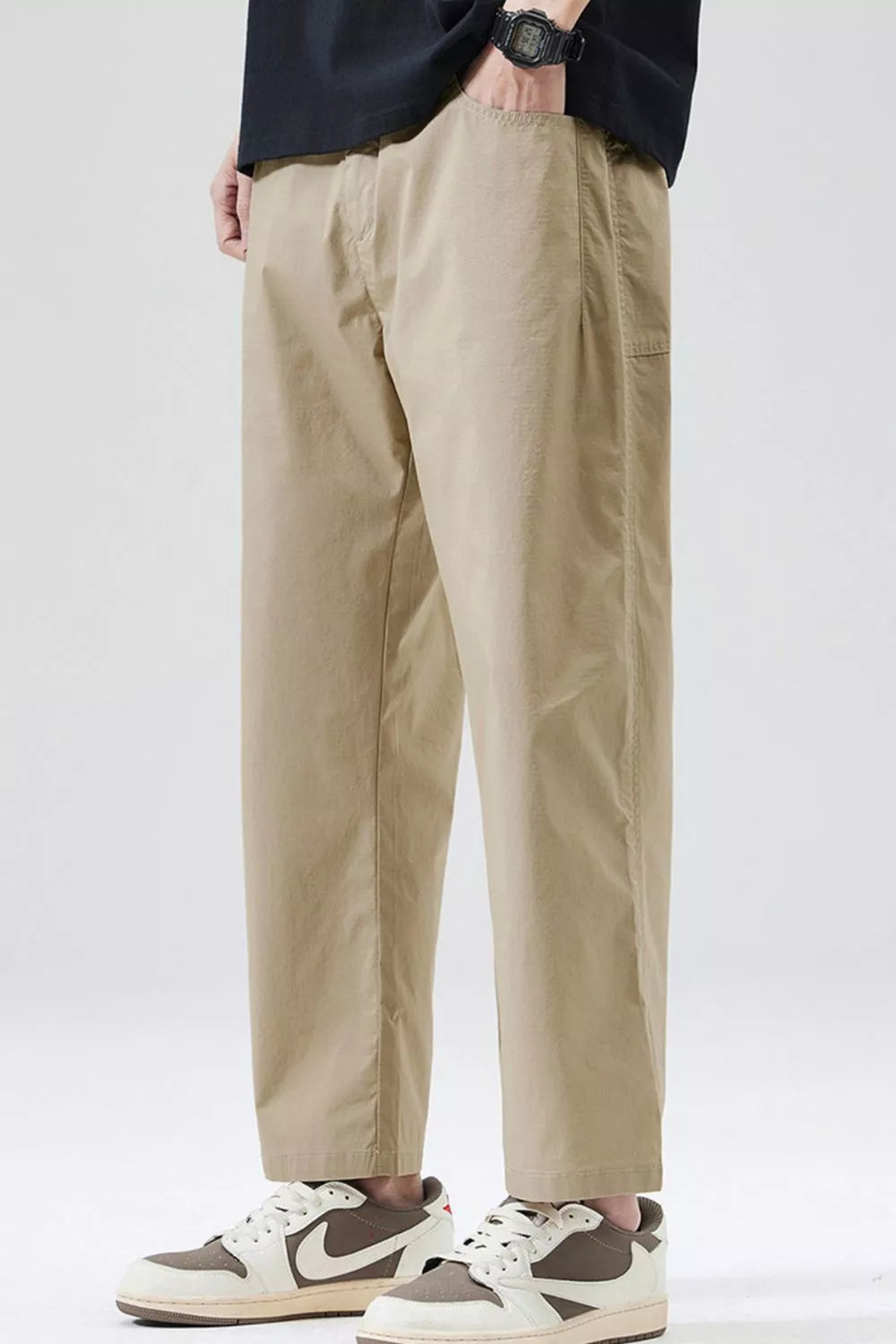 Men's Full Size Casual Loose Fit Cropped Pants Plus Size, view 2