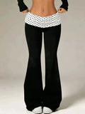 High-Waisted Polka Dot Flare Pants - Lilixa.store