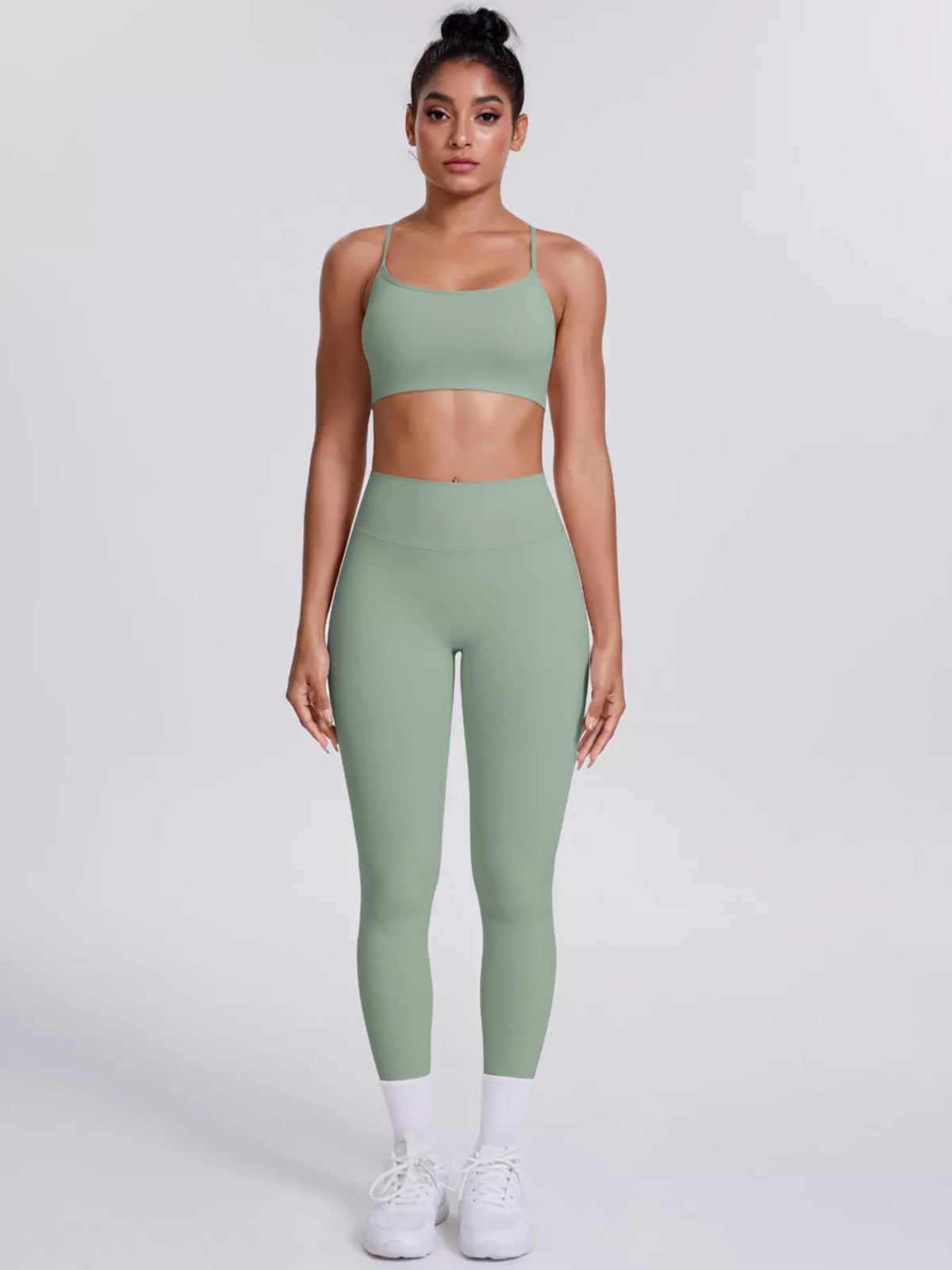 Criss-Cross Back Cami and Leggings Active Set - Lilixa.store