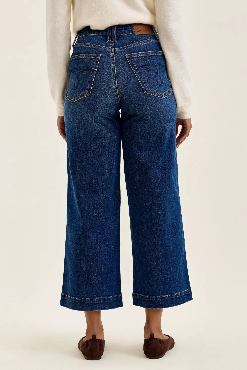 Judy Blue High Waist T.C. Claudia Ankle Wide Jeans - Lilixa.store