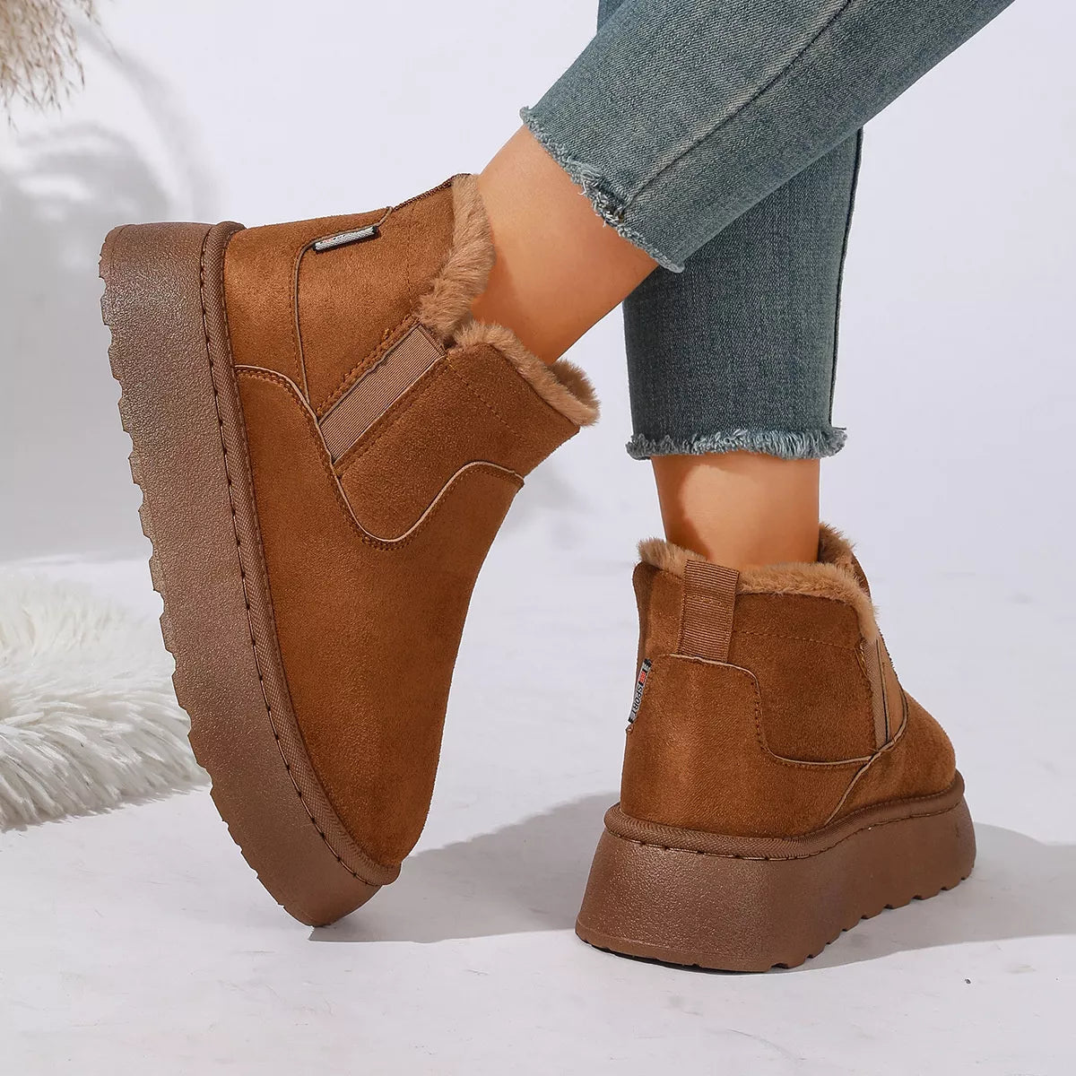 Round Toe Platform Boots