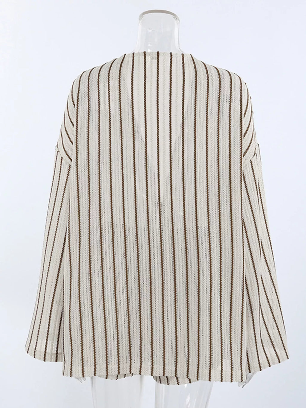 Striped Tie Front Top and Shorts Lounge Set - Lilixa.store