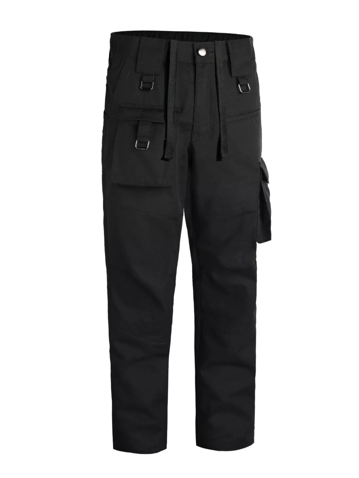 Men's Multi-Pocket Relaxed Fit Cargo Pants in Black