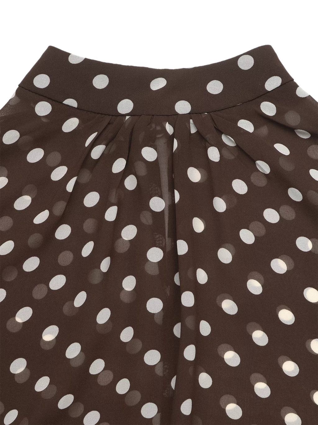 Polka Dot Mock Neck Long Sleeve Blouse - Lilixa.store