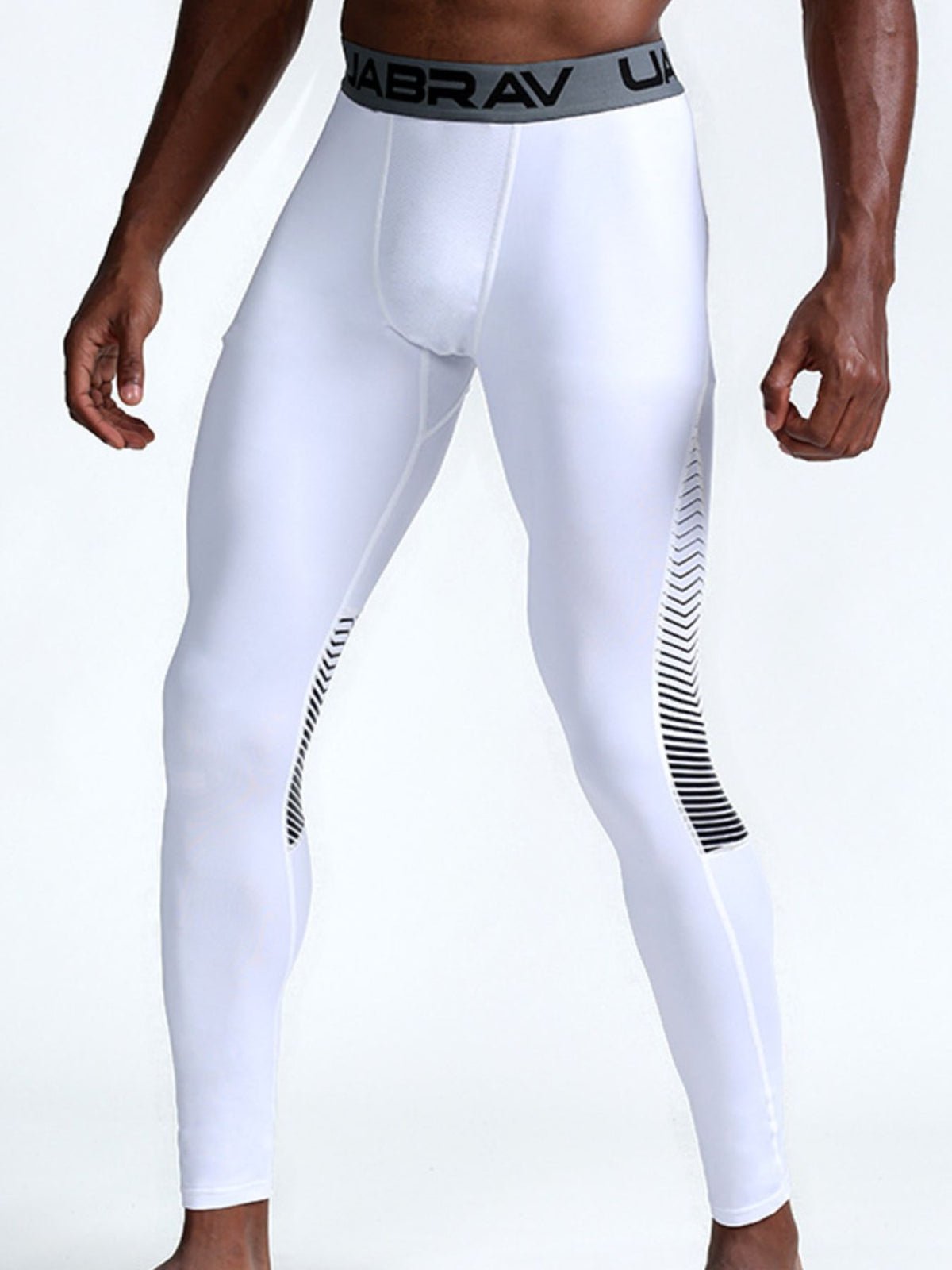 Men's High Waist Active Leggings in White