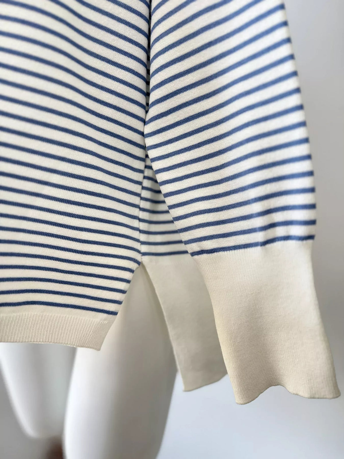 Striped Round Neck Knit Top, view 17