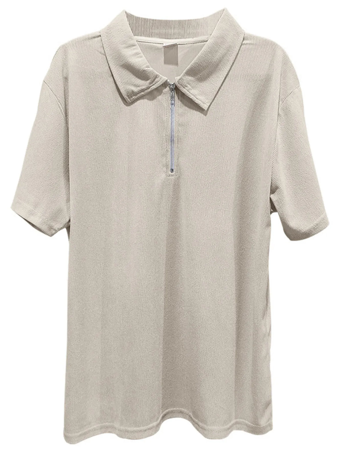 Men's Full Size Quarter Zip Short Sleeve Polo and Pants Set Plus Size, view 6