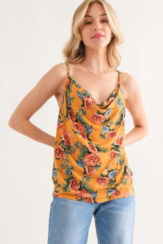 And The Why Floral Printed Casual Tank Top - Lilixa.store