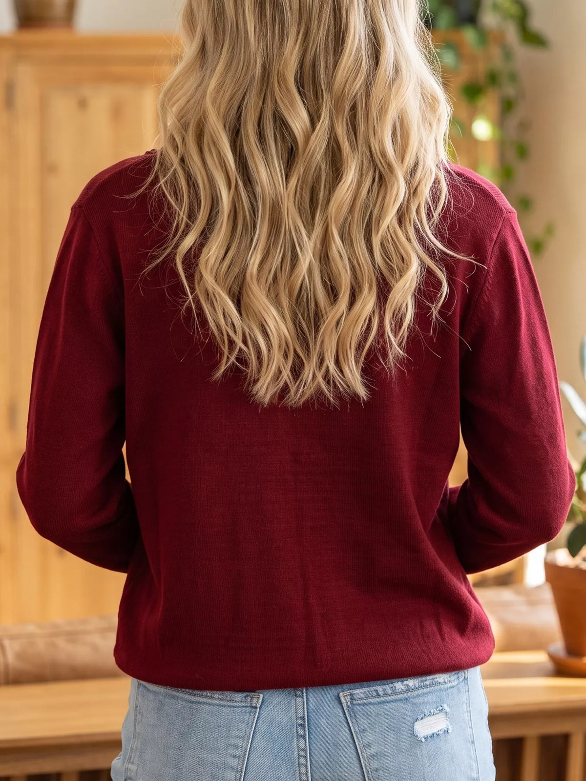 Bow Pocket Collar Long Sleeve Knit Cardigan - Lilixa.store