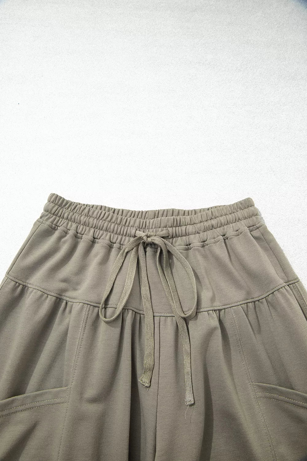Elastic Waist Drawstring Wide Leg Full Length Pants - Lilixa.store