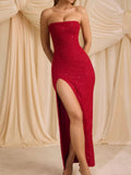 High Slit Tube Maxi Dress - Lilixa.store