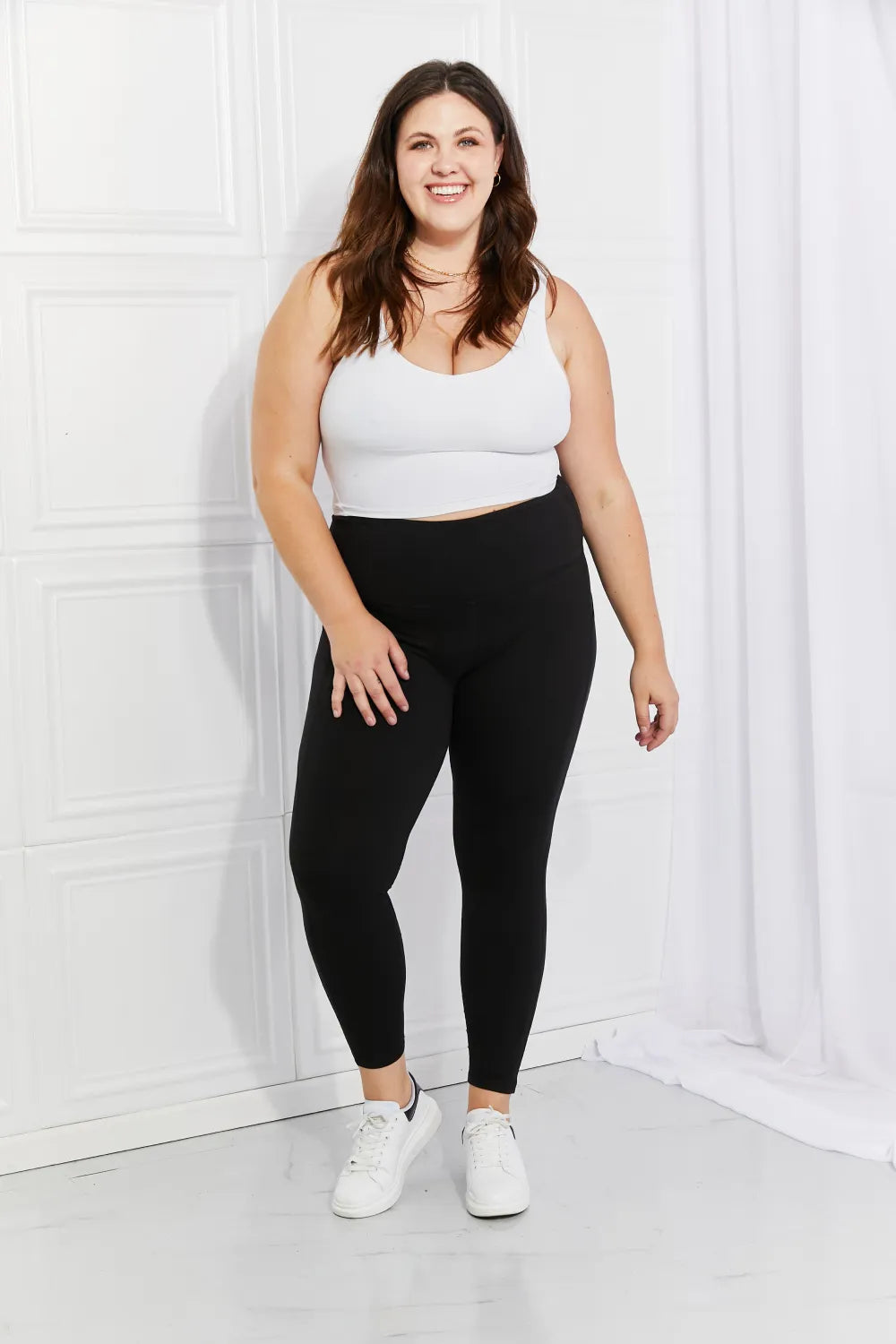 Leggings Depot Full Size Strengthen and Lengthen Reflective Dot Active Leggings - Lilixa.store