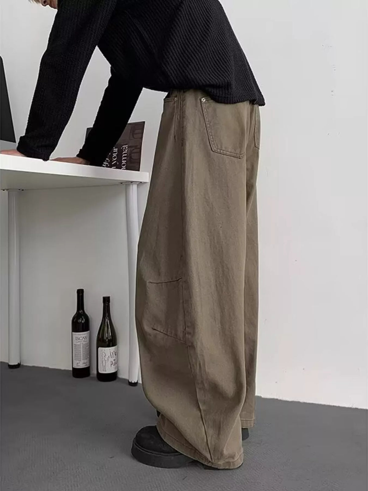 Men's Wide Leg Casual Pants, view 3