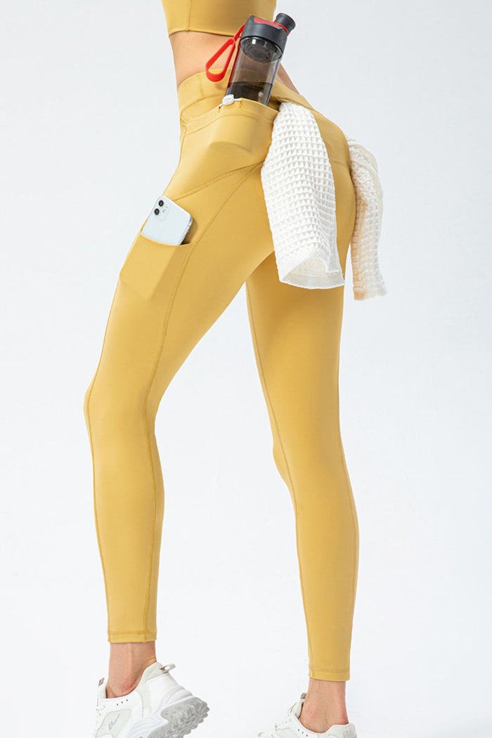 Full Size Slim Fit High Waist Long Sports Pants with Pockets - Lilixa.store