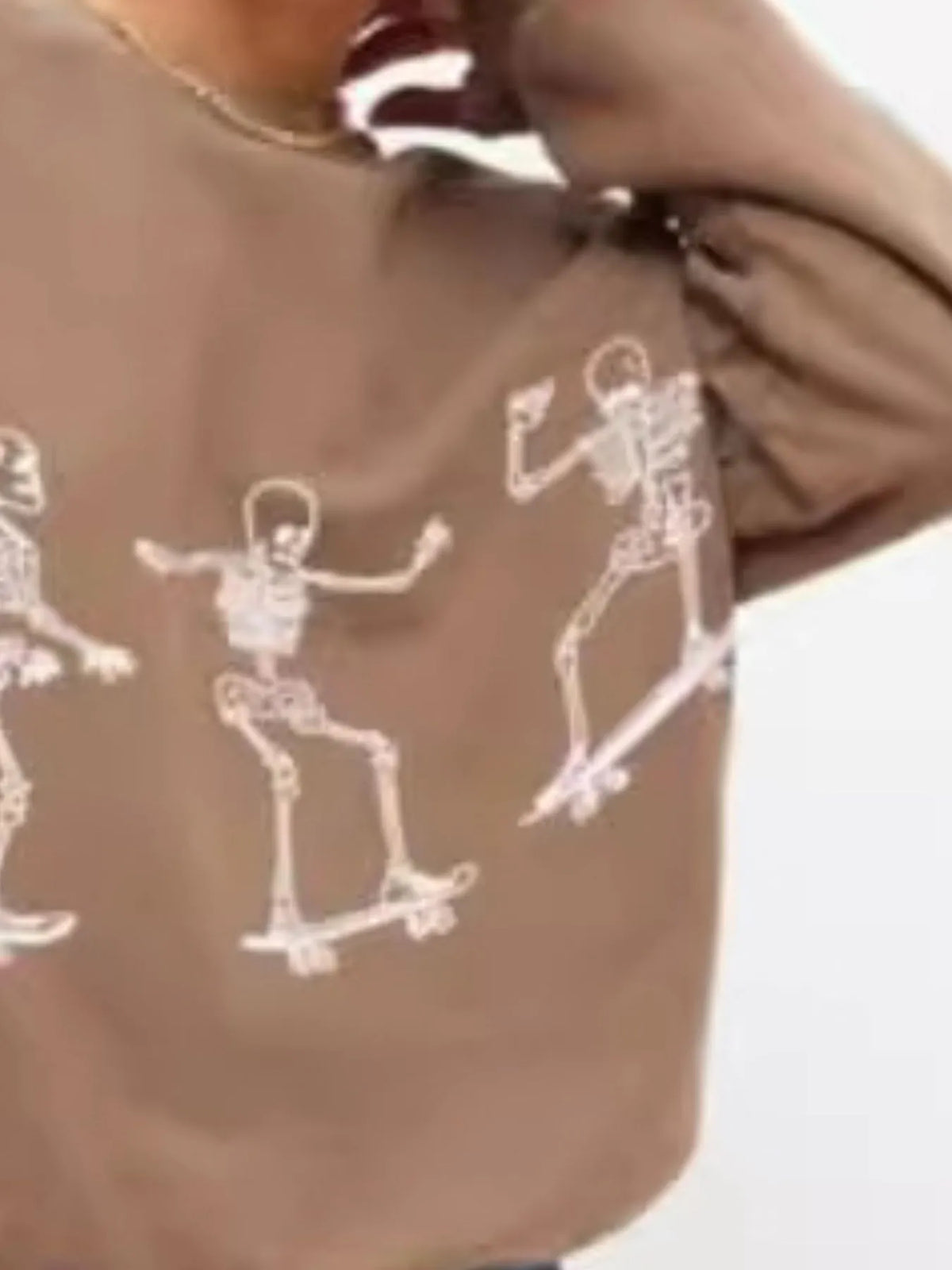 Skeleton Graphic Oversized Sweatshirt - Lilixa.store