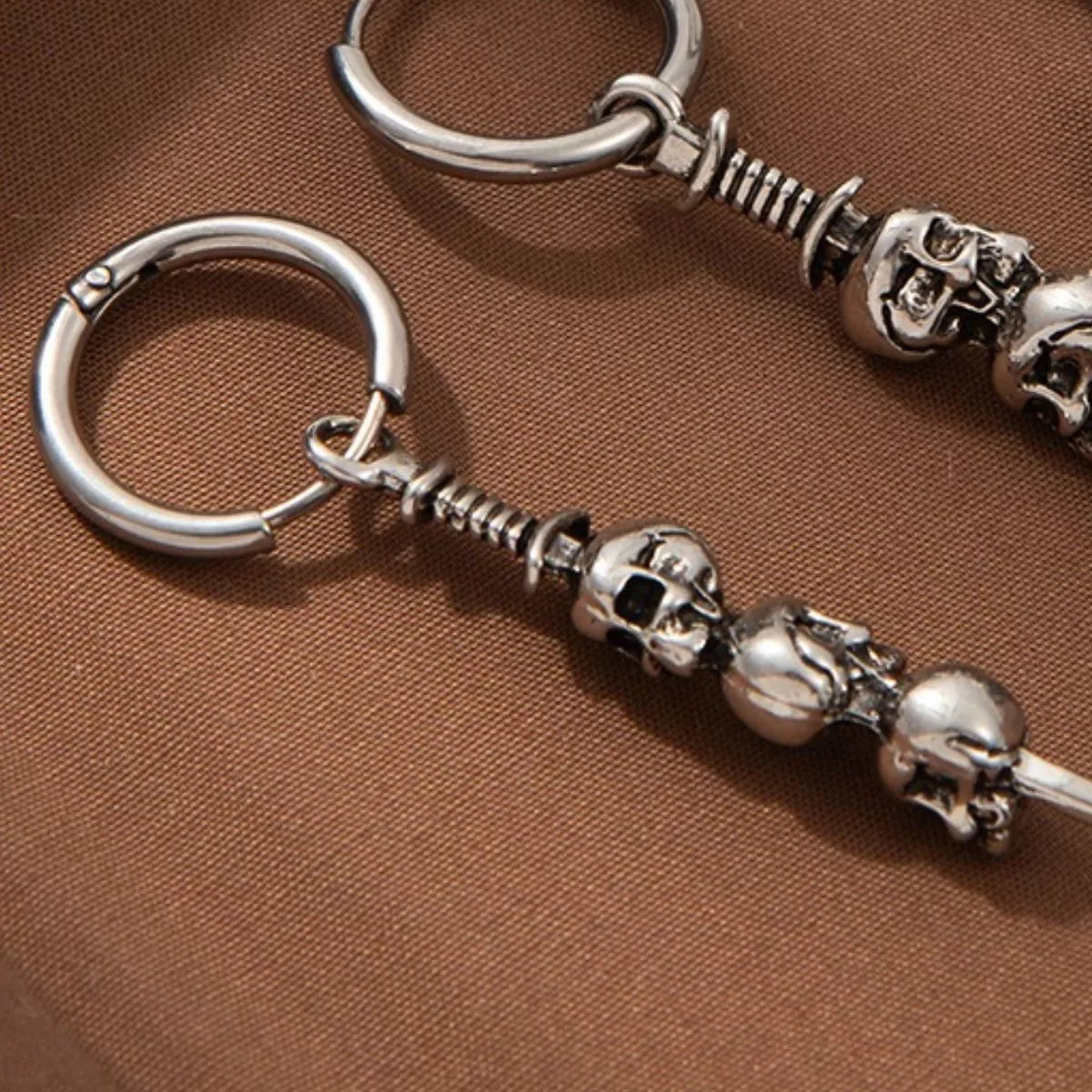 Halloween Skull Chain Drop Earrings - Lilixa.store