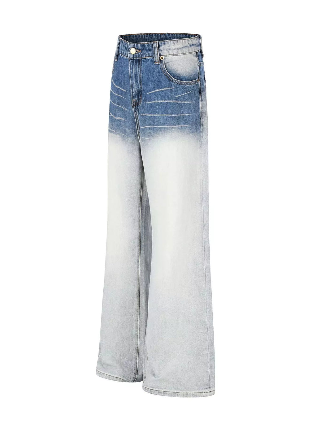 Men's Full Size Washed Wide-Leg Jeans Plus Size - Lilixa.store