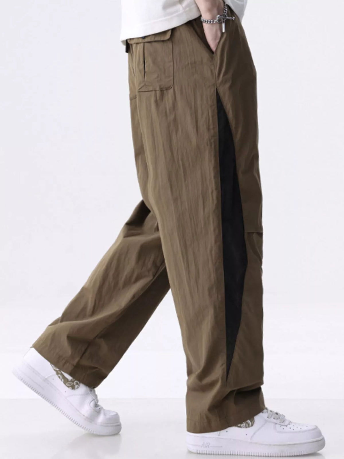 Men's Plus Size Wide Leg Pants, view 2