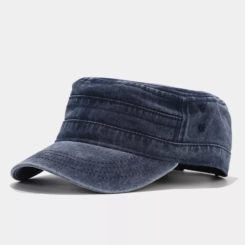 Vintage Washed Cotton Military Cadet Hat - Lilixa.store